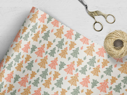 Joyful Holiday Tree Wrapping Paper