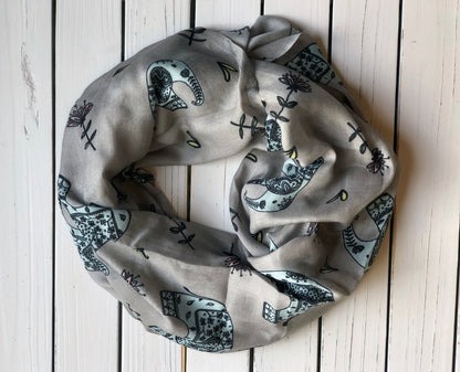 Blue Elephant Modal Scarf