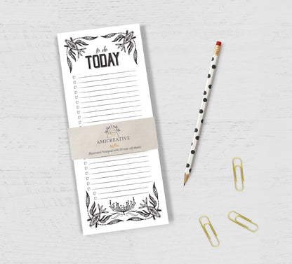 Today’s Tasks Notepad: 3.5"x8.5"